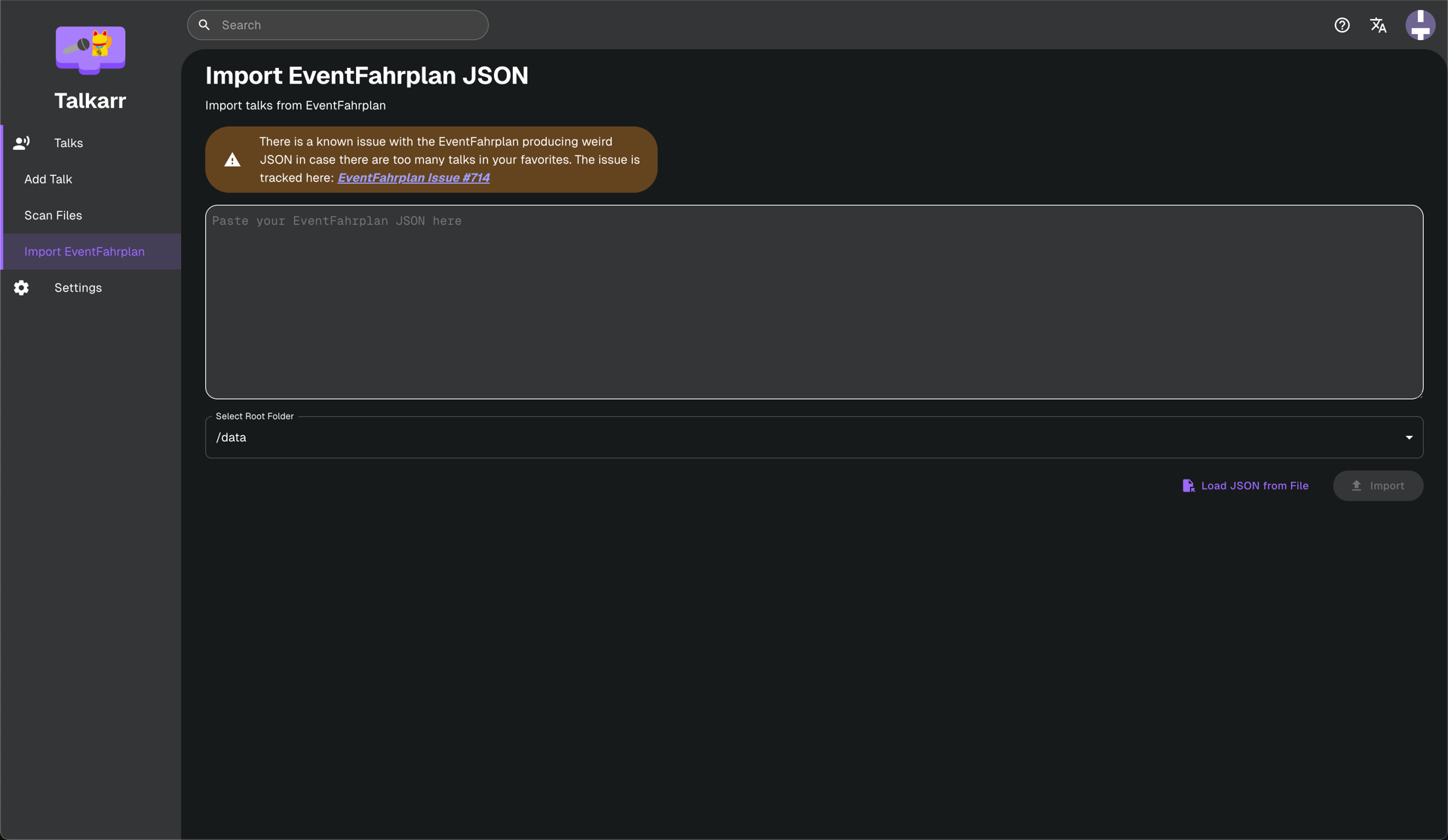 Easily import talks from EventFahrplan.